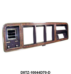 INSTRUMENT CLUSTER BEZEL - 73-79 F-100/F-350  WOODGRAIN & CHROME WITH A/C