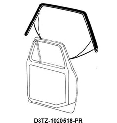 UPPER DOOR SEAL (ON DOOR) - 78-79 F-100/F-350 (2) 65