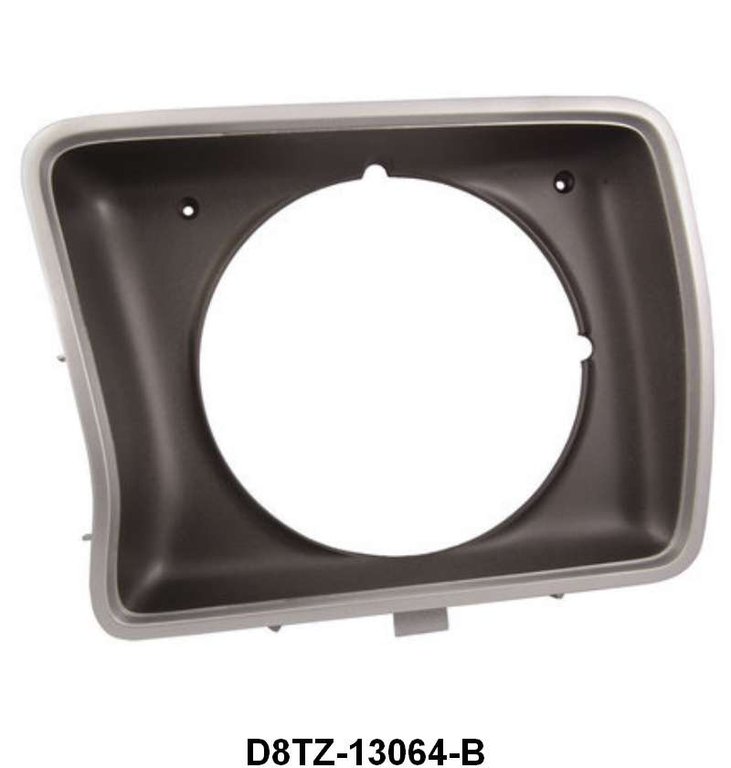 HEADLIGHT DOOR/BEZEL - 78 F-100/F-350 LH "ROUND" ARGENT