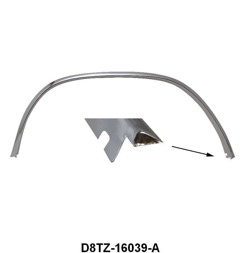 FRONT FENDER WHEEL WELL MOLDING - 73-79 F-100/F-350 LH