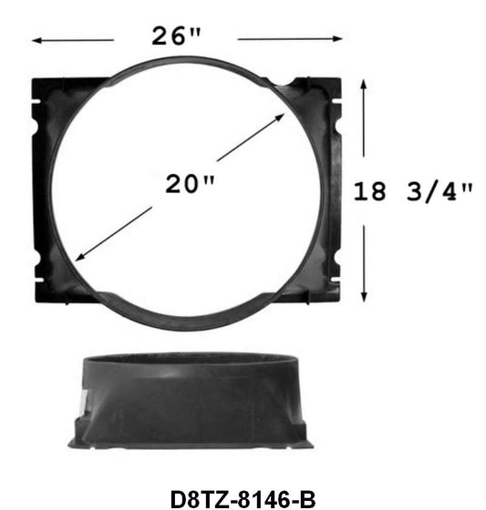 FAN SHROUD - 78-79 F-100/F-150 W/302