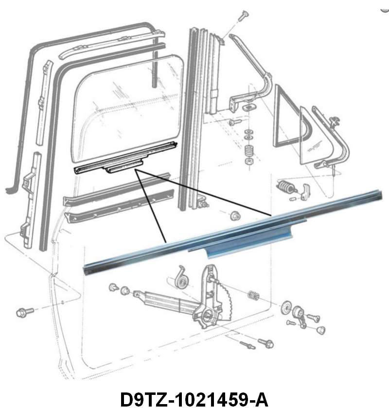 METAL DOOR GLASS CHANNEL - 73-79 F-100/F-350 LH