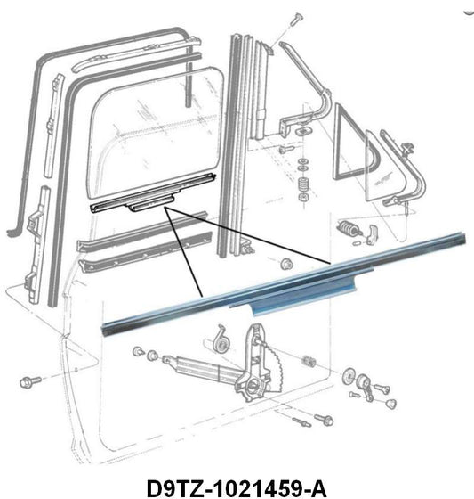 METAL DOOR GLASS CHANNEL - 73-79 F-100/F-350 LH