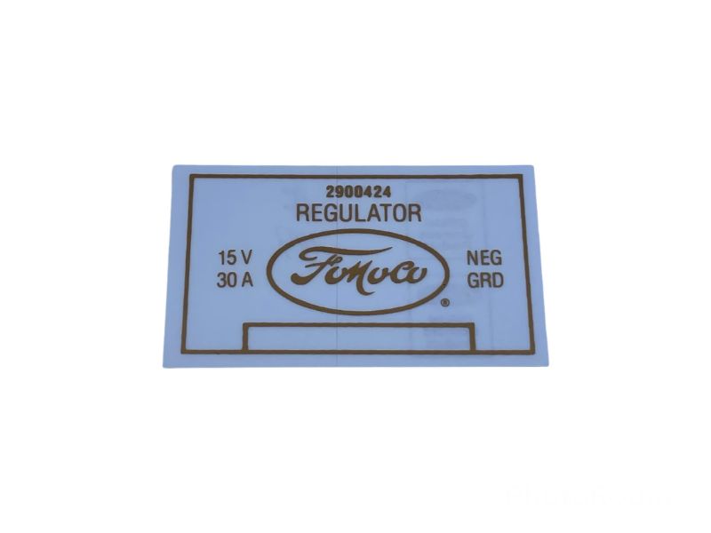 VOLTAGE REGULATOR DECAL - 58-59 PASS, 60-61 FLCN, 58-60 F-100/F-350