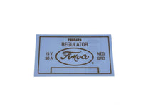 VOLTAGE REGULATOR DECAL - 58-59 PASS, 60-61 FLCN, 58-60 F-100/F-350