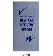 NEW CAR DELIVERY REPORT - 49-51 PASS