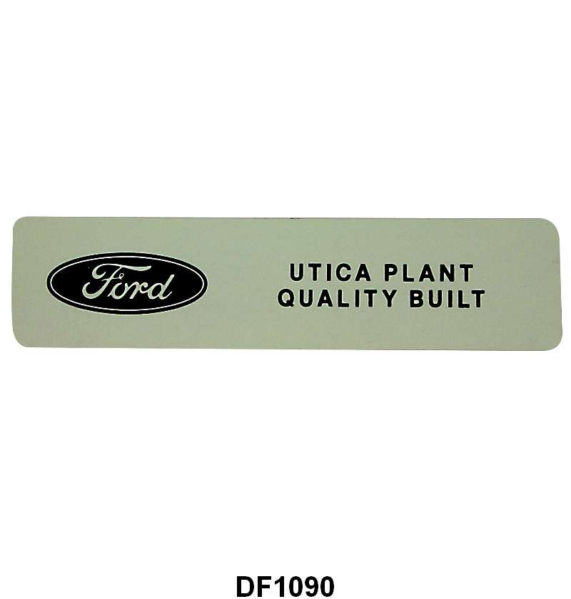 CONVERTIBLE TOP LATCH DECAL- 63-66 GALAXIE 66-69 FAIRLANE, 64-70 MUSTANG