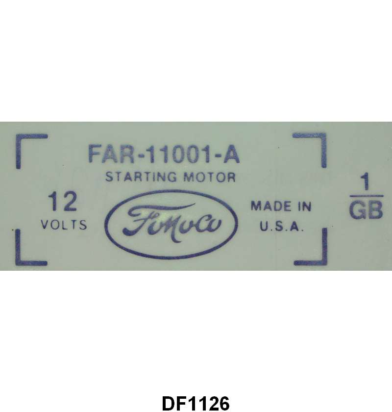 STARTER DECAL - 61 FALCON 144/170