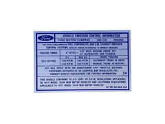 EMISSION DECAL - 71 F-100/F-250 360 AT/MT