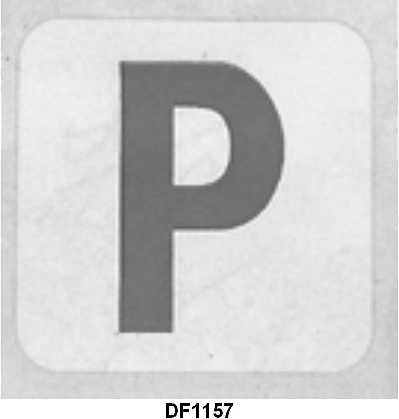 PAINT DECAL-RED "P" - 62-70 ALL PASSENGER