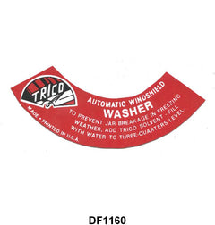 WINDSHIELD WASHER BOTTLE DECAL - 46-48 PASS 