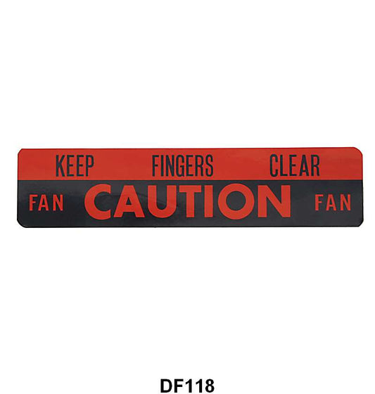 CAUTION FAN DECAL - 60-63 GALAXIE
