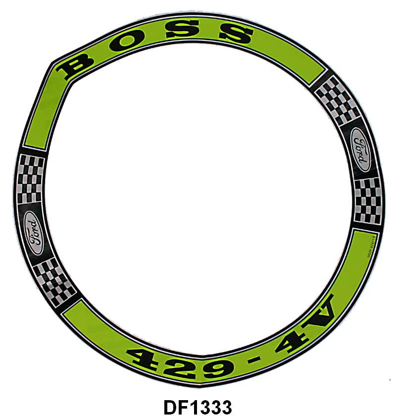 MUSTANG AIR CLEANER ENGINE SIZE DECAL - 70 MUSTANG BOSS 429