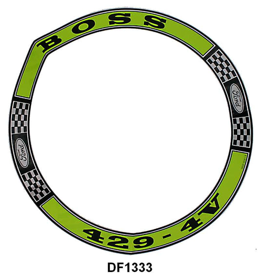 MUSTANG AIR CLEANER ENGINE SIZE DECAL - 70 MUSTANG BOSS 429