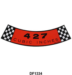 AIR CLEANER DECAL - 65-67 GLX, 66-67 FRLN, 68 MUST 427-4V