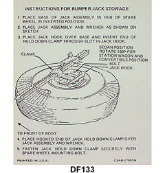 JACK STOWAGE DECAL - 63 GALAXIE ALL BODY STYLES