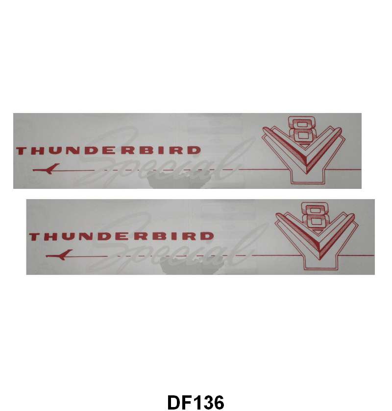 VALVE COVER DECALS - 57 PASS/RANCHERO 292 "THUNDERBIRD SPECIAL"