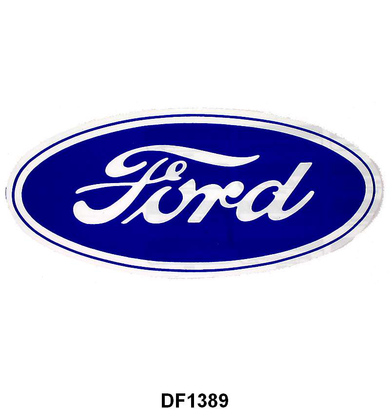 FORD OVAL DECAL WITH CLEAR BACKGROUND - 6-1/2"