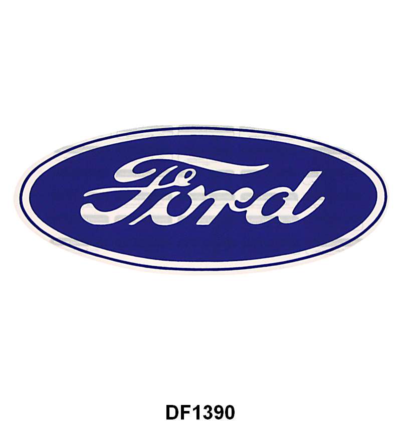 FORD OVAL DECAL WITH CLEAR BACKGROUND - 9-1/2"