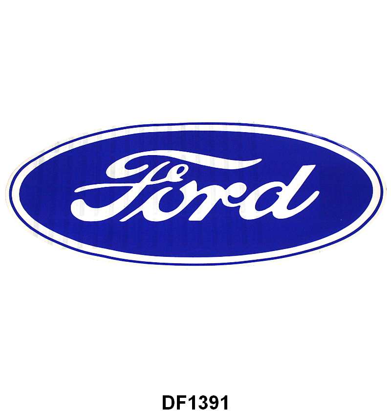 FORD OVAL DECAL WITH CLEAR BACKGROUND - 17"