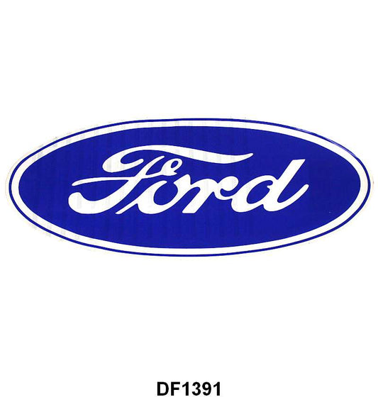 FORD OVAL DECAL WITH CLEAR BACKGROUND - 17"