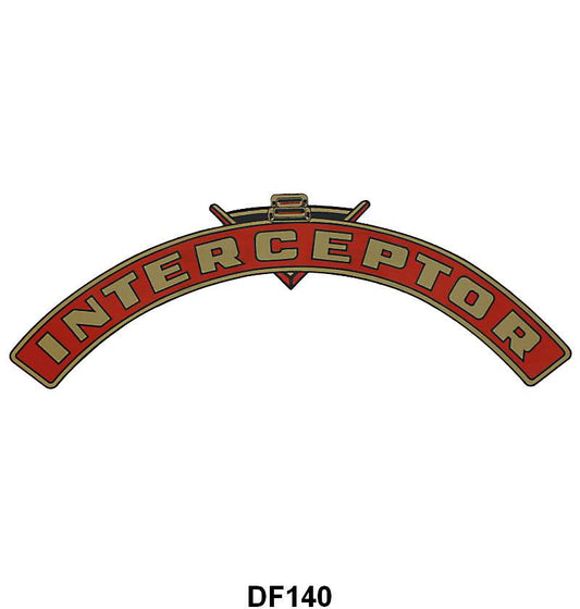 AIR CLEANER DECAL - 58-59 PASS/RANCHERO 332/352 "INTERCEPTOR"