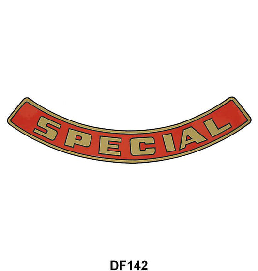 AIR CLEANER DECAL - 58-59 PASS/RANCHERO 332 "SPECIAL" USE WITH D140