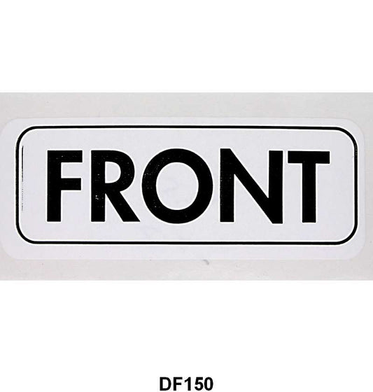 "FRONT" DECAL FOR AIR CLEANER - 63-69 ALL PASSENGER