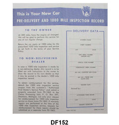 CAR DELIVERY REPORT - 55-56 PASS