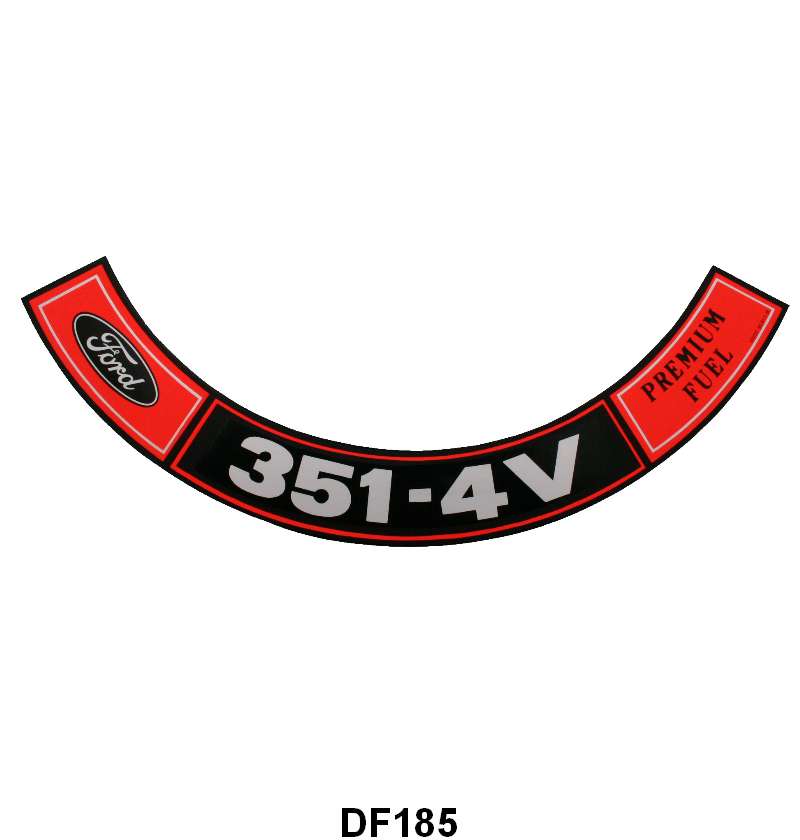 AIR CLEANER DECAL - 70-71 TORINO, RANCHERO, MUSTANG 351-4V