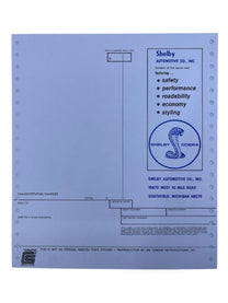 NEW CAR WINDOW STICKER- 1968 SHELBY GT 350/500KR