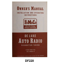 RADIO INSTRUCTION MANUAL - 50 DLX W/5 BUTTONS