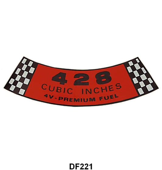 AIR CLEANER DECAL - 66-67 GALAXIE 428-4V