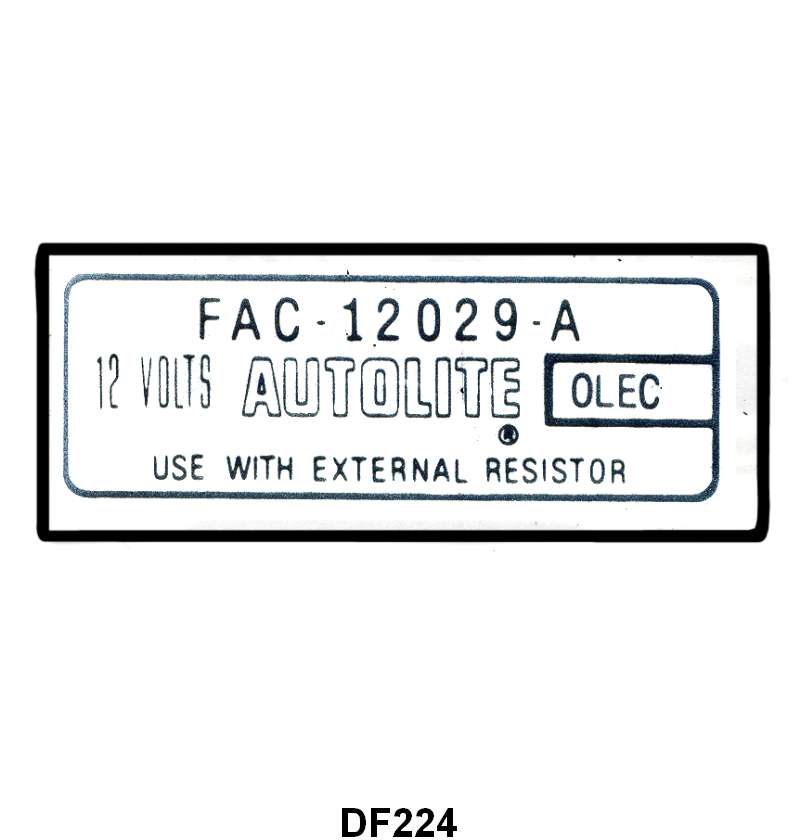 COIL DECAL - 65-72 ALL PASS, 65-72 F-100/F-350