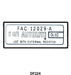 COIL DECAL - 65-72 ALL PASS, 65-72 F-100/F-350