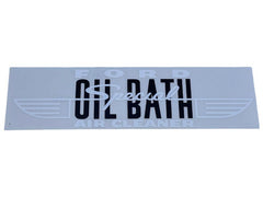AIR CLEANER DECAL - 54 PASS V8 FRONT, OIL BATH