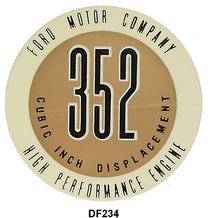 VALVE COVER DECAL - 60-61 GALAXIE "352 HIGH PERFORMANCE"