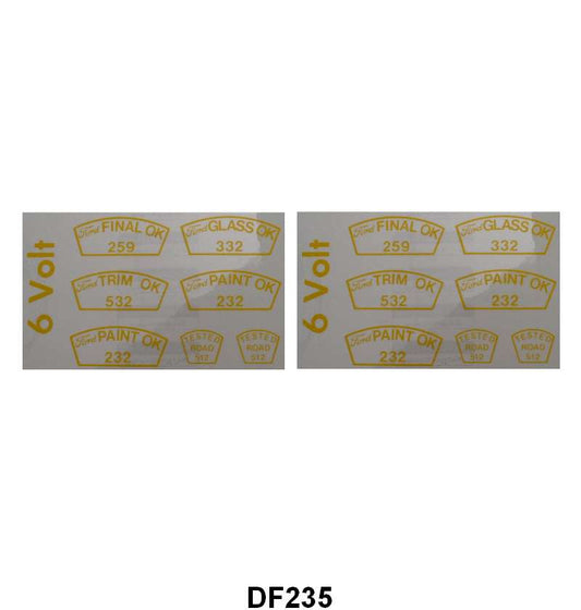 "PAINT OK" DECAL - 55 FORD & T-BIRD