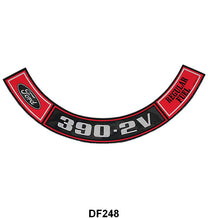 AIR CLEANER DECAL - 70-71 GALAXIE ,70-72 F-100/350 390-2V