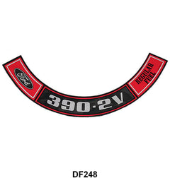 AIR CLEANER DECAL - 70-71 GALAXIE ,70-72 F-100/350 390-2V