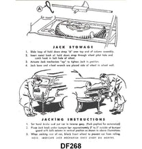 JACK INSTRUCTION DECAL - 52-56 STATION WAGON
