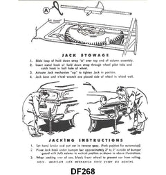 JACK INSTRUCTION DECAL - 52-56 STATION WAGON