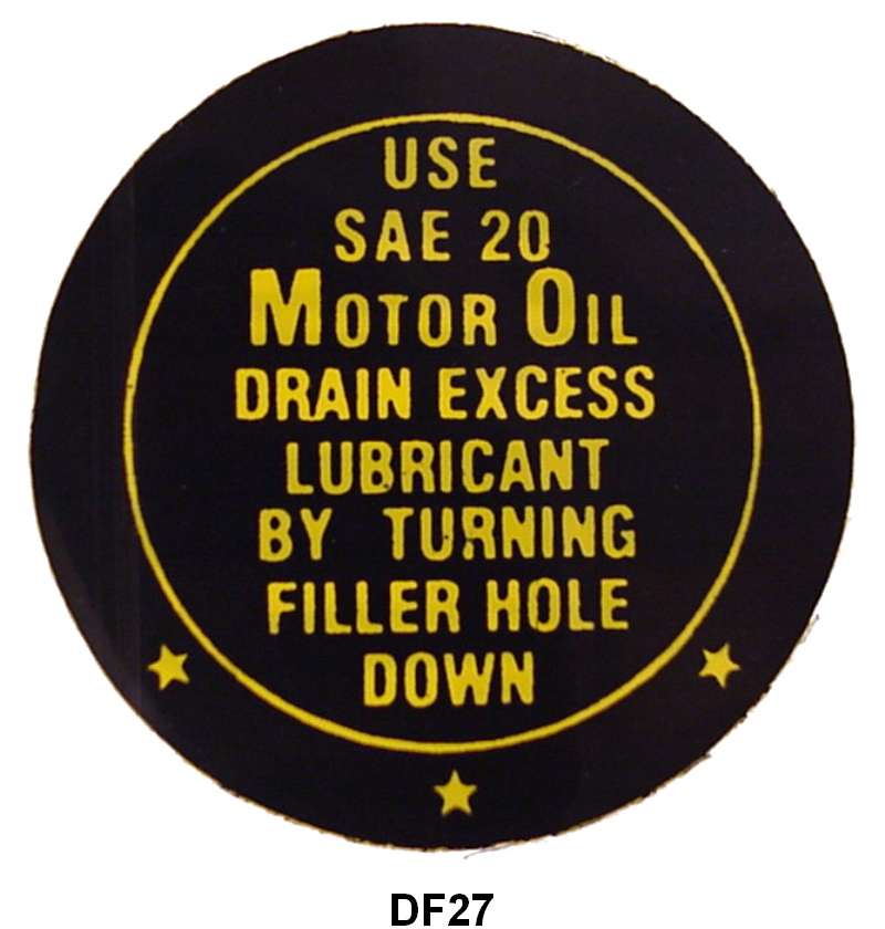 FAN HUB INSTRUCTIONS DECAL - 42-48 PASSENGER, 42-47 PICKUP