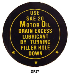 FAN HUB INSTRUCTIONS DECAL - 42-48 PASSENGER, 42-47 PICKUP