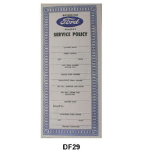 SERVICE POLICY - 56 PASS/PICKUP
