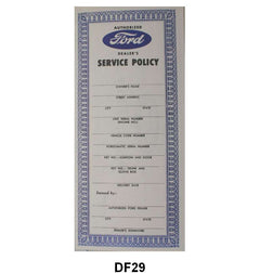 SERVICE POLICY - 56 PASS/PICKUP