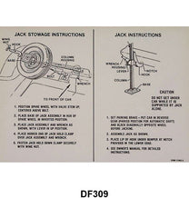 JACK INSTRUCTION/SPARE TIRE DECAL - 66-67 FALCON