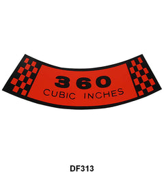 AIR CLEANER DECAL - 72-76 F-100/F-350, 360