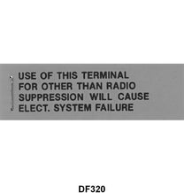 VOLTAGE REGULATOR WARNING TAG - 65-70 ALL PASS, 65-70 F-100/F-350