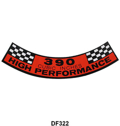 UNIVERSAL AIR CLEANER DECAL - 390 HIGH PERFORMANCE